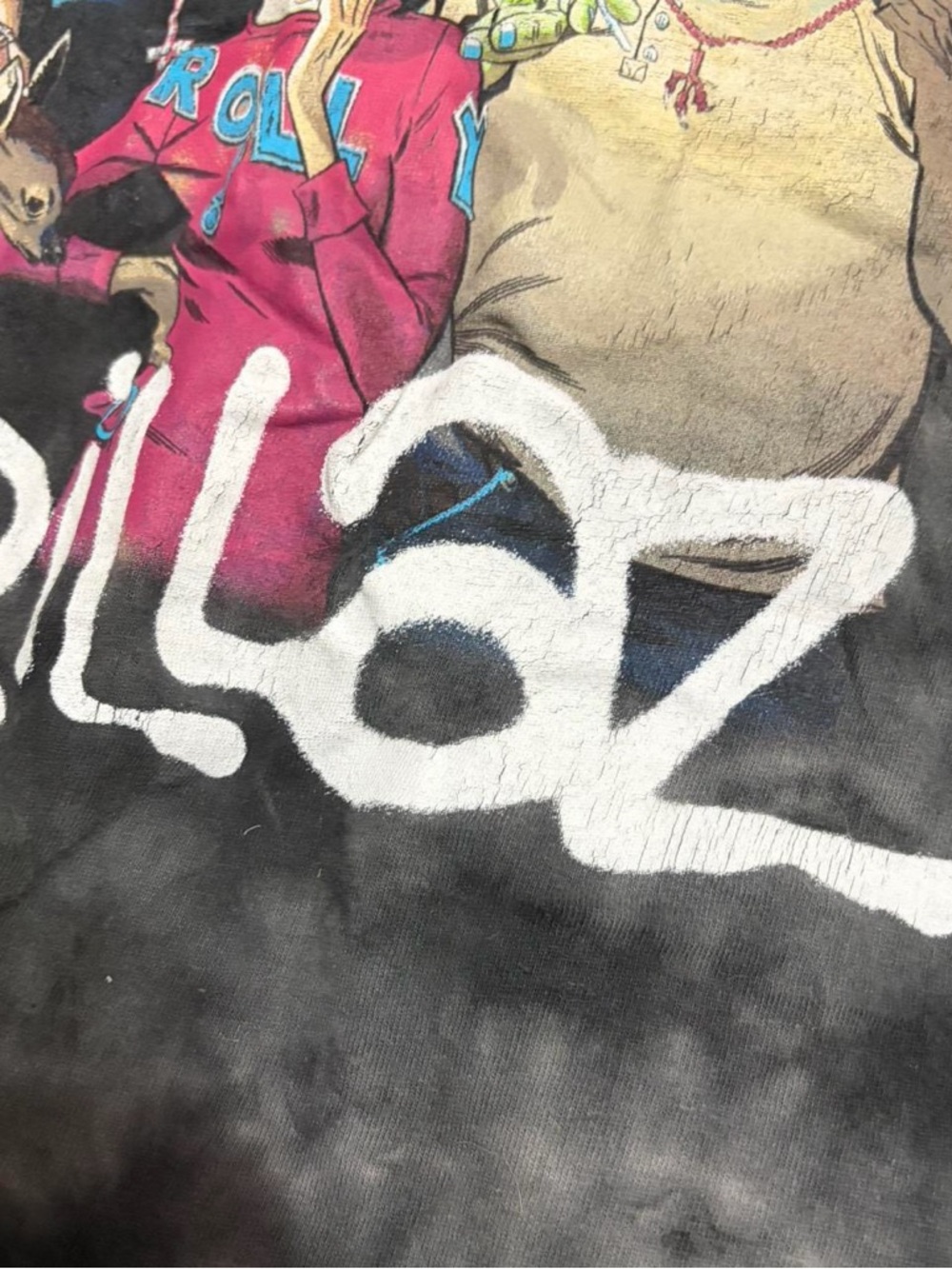 Hot Topic Gorillaz Black Tie-Dye Graphic Tee - Picture 3 of 8